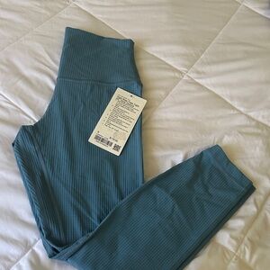 lululemon athletica Teal Ribbed Leggings